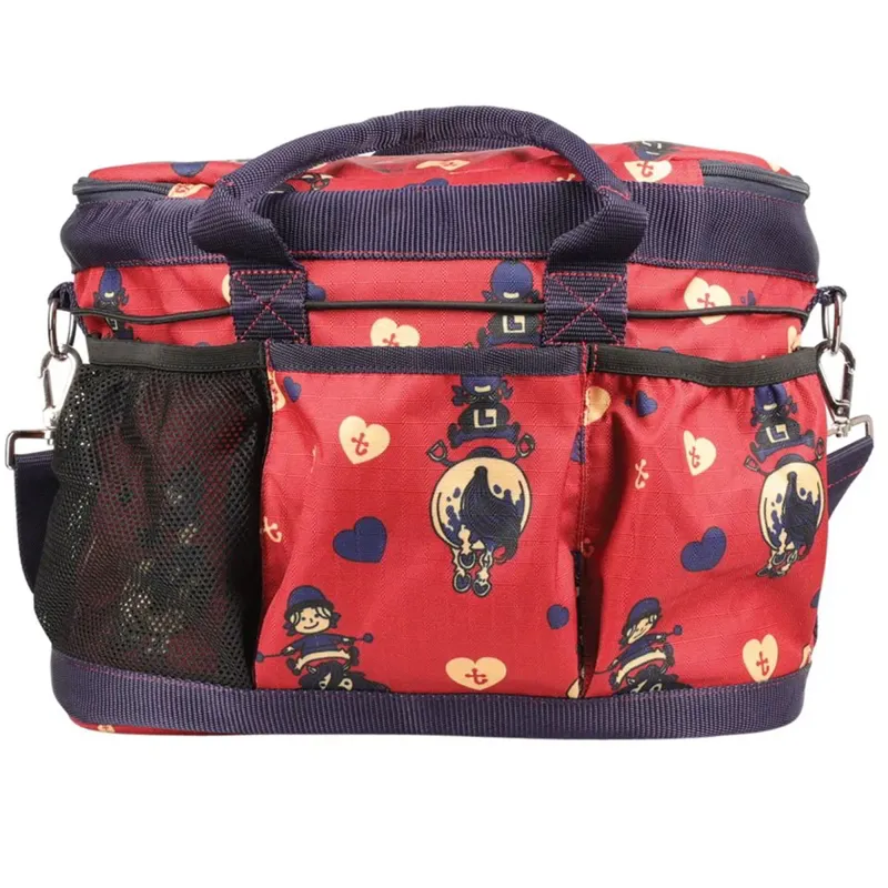 Hy Equestrian Thelwell Collection Balancing Act Grooming Bag - Red/Navy