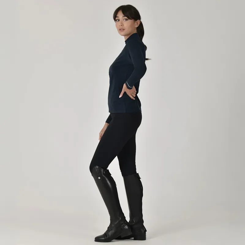 WeatherBeeta Bamboo Long Sleeve Womens Base Layer - Navy-3