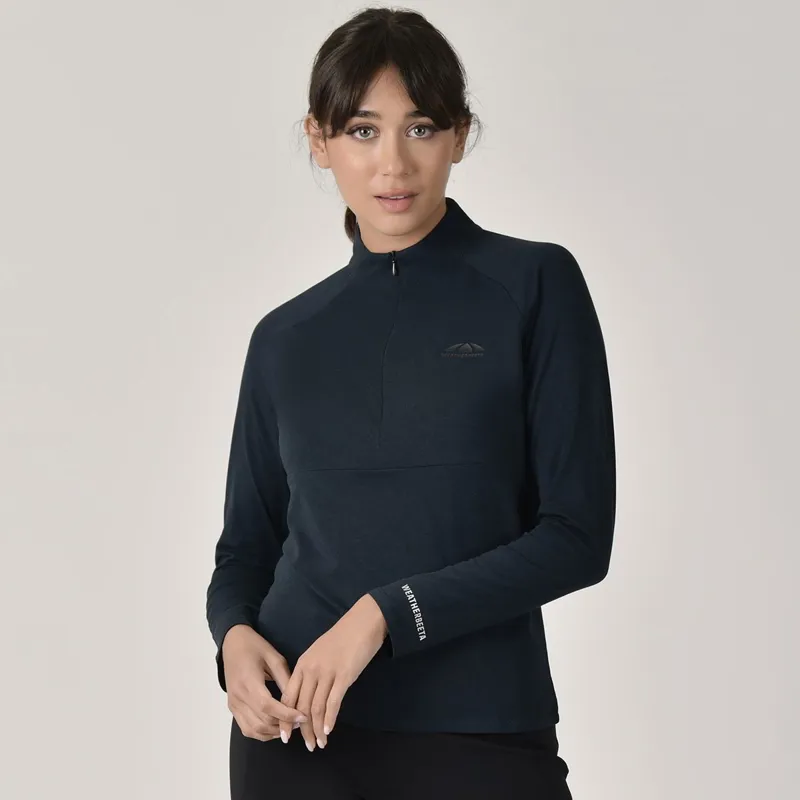 WeatherBeeta Bamboo Long Sleeve Womens Base Layer - Navy-1