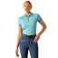 Ariat Bandera 1/4 Zip Womens Polo Shirt - Aqua