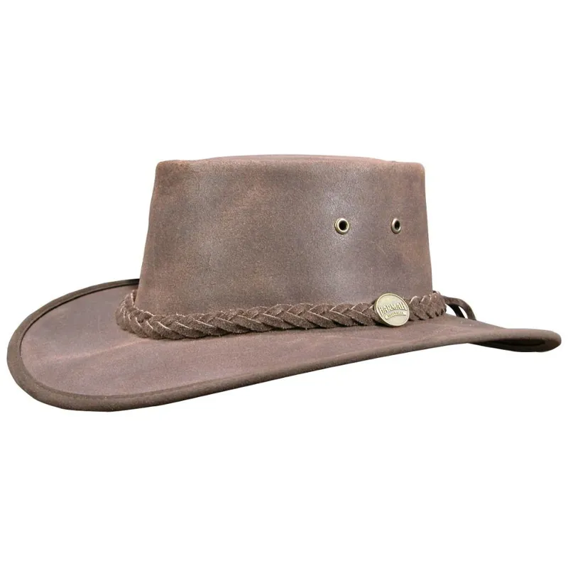 Barmah Oiled Hat - Dark Brown-1