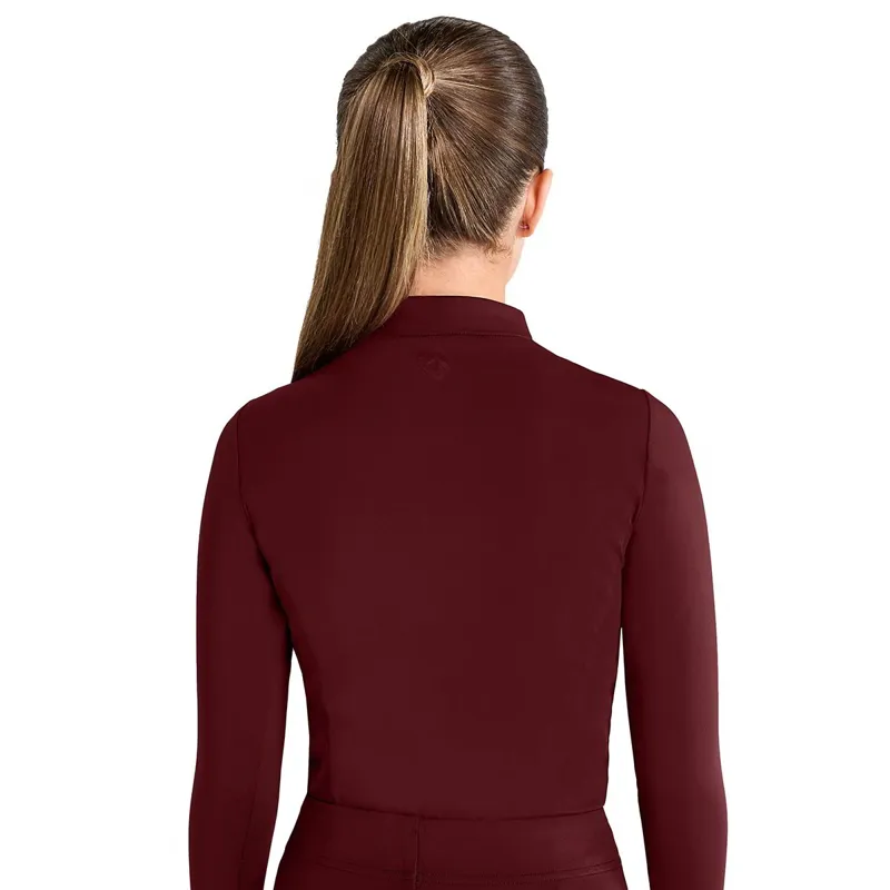 Aztec Diamond Young Rider Long Sleeve Junior Base Layer - Cherry-3