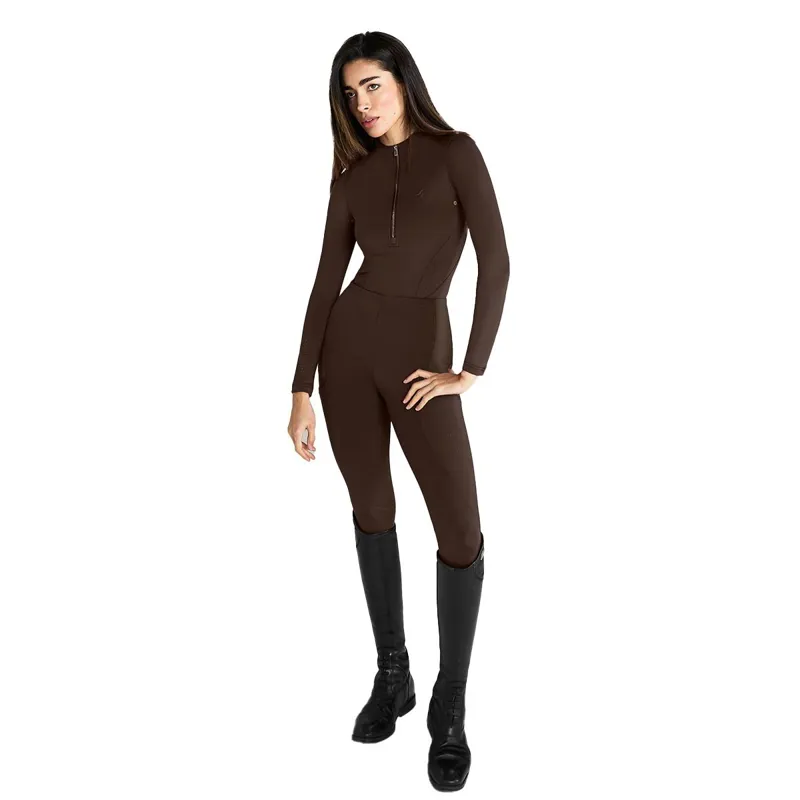 Aztec Diamond Core Long Sleeve Womens Base Layer - Mocha-6