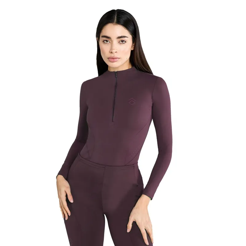 Aztec Diamond Core Long Sleeve Base Layer - Deep Mauve - X-Large