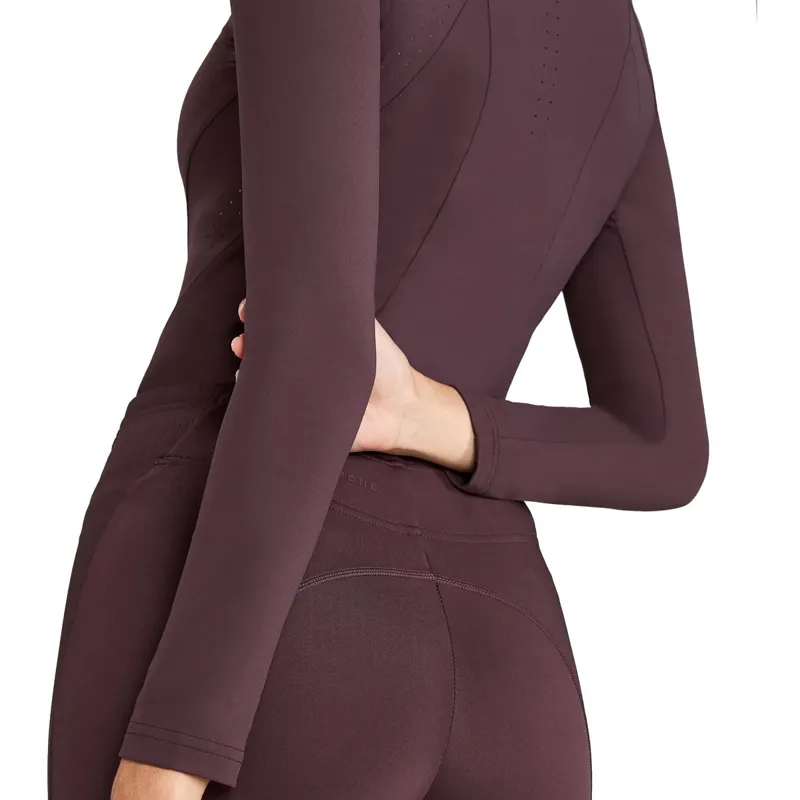Aztec Diamond Core Long Sleeve Base Layer - Deep Mauve - X-Large-2