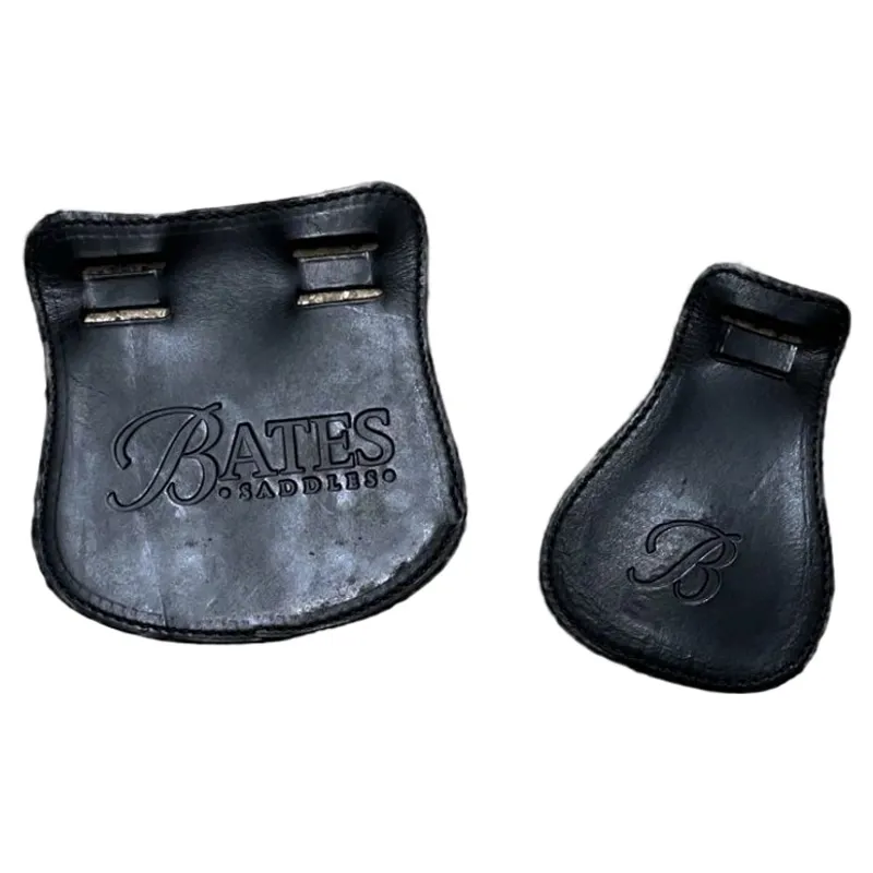 Bates Saddle Buckle Guards Set Of 2 Classic Black