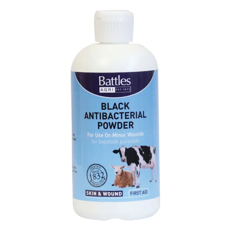 Battles Black Antibacterial Wound Powder - 125g-1