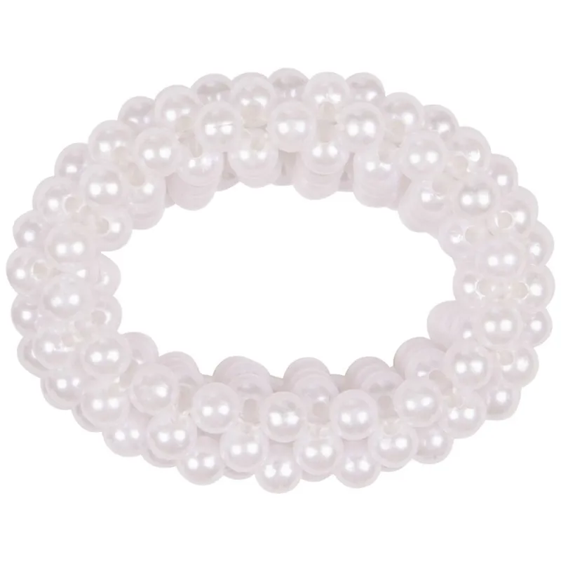 QHP Bead Scrunchie - White-1