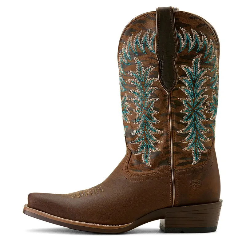 Ariat Women's Beaumont Western Boots - Sassy Brown/Gilded Tiger Print-5