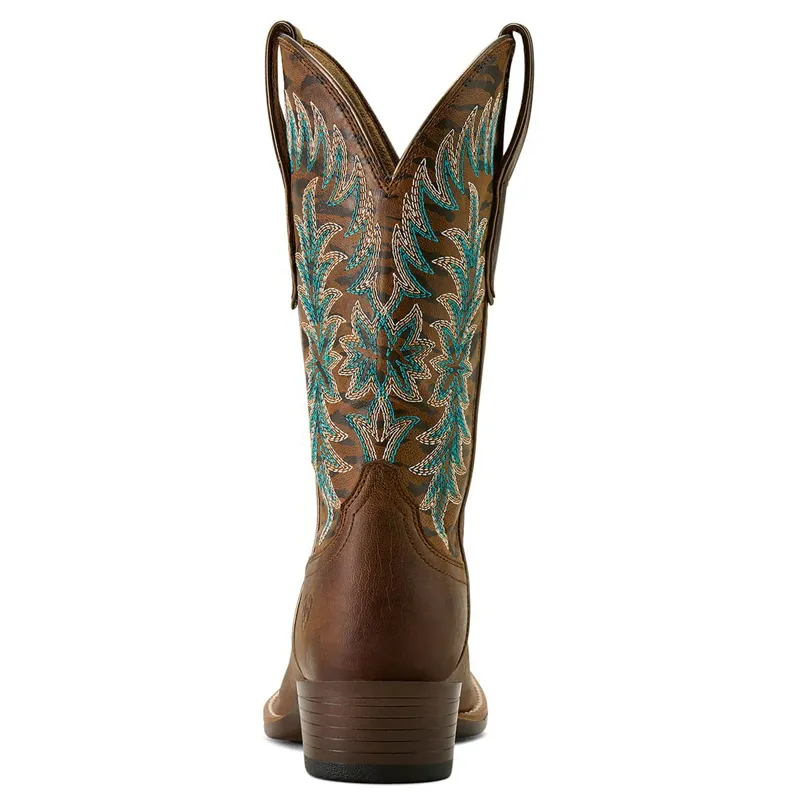 Ariat Women's Beaumont Western Boots - Sassy Brown/Gilded Tiger Print-1