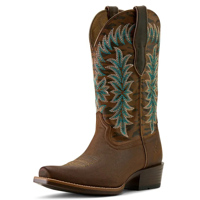 Ariat Women's Beaumont Western Boots - Sassy Brown/Gilded Tiger Print