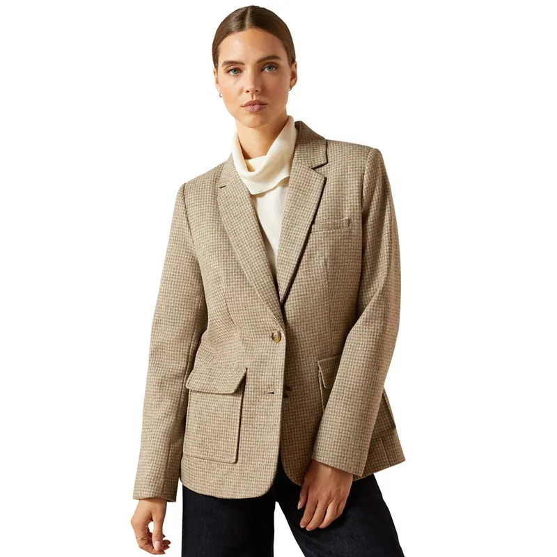 Ariat Country Beckfoot Women's Blazer - Camel Houndstooth