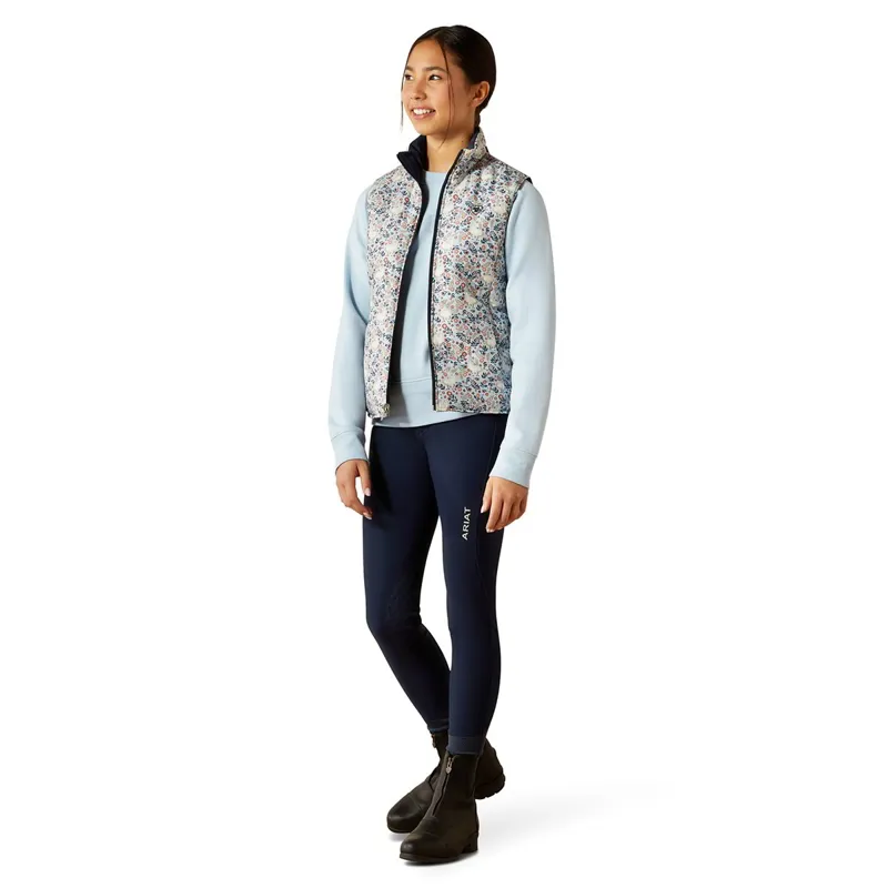 Ariat Bella Youth Reversible Girls Vest - Posey Pony Print-5