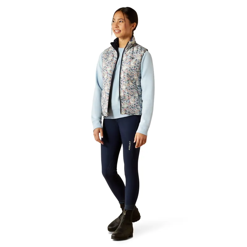 Ariat Bella Junior Girls Reversible Vest - Posey Pony Print-6