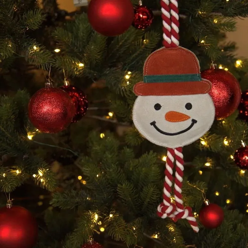 Benji and Flo Christmas Dog Toy Snowman-1
