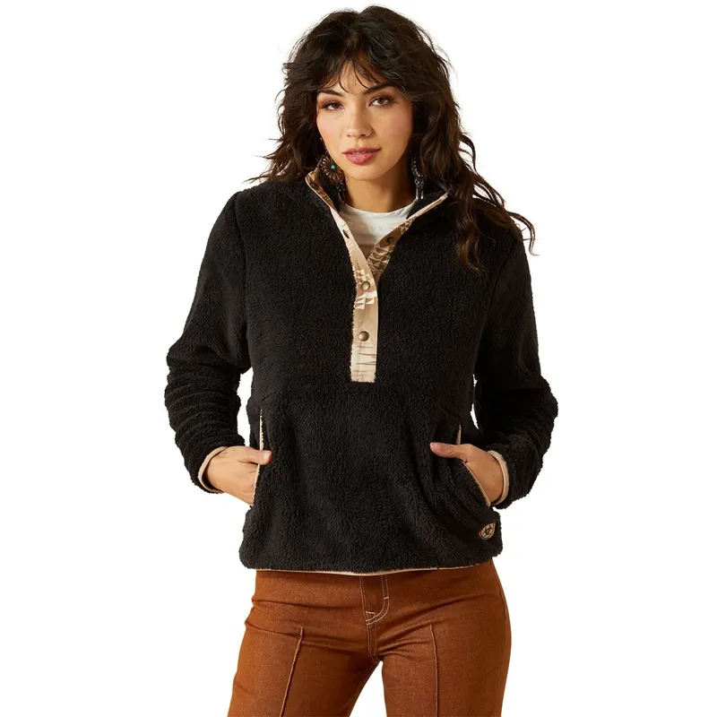 Ariat Berber Snap Front Women's Sweatshirt - Black