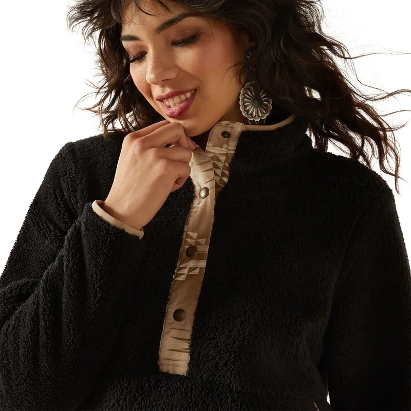 Ariat Berber Snap Front Women's Sweatshirt - Black-2