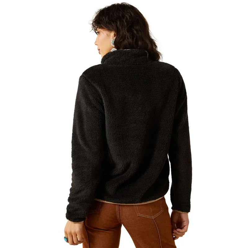 Ariat Berber Snap Front Women's Sweatshirt - Black-1