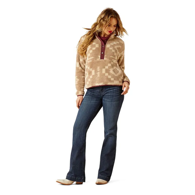 Ariat Berber Snap Front Women's Sweatshirt - Lone Ridge Print-5