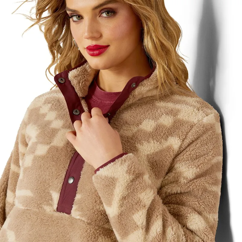 Ariat Berber Snap Front Women's Sweatshirt - Lone Ridge Print-4