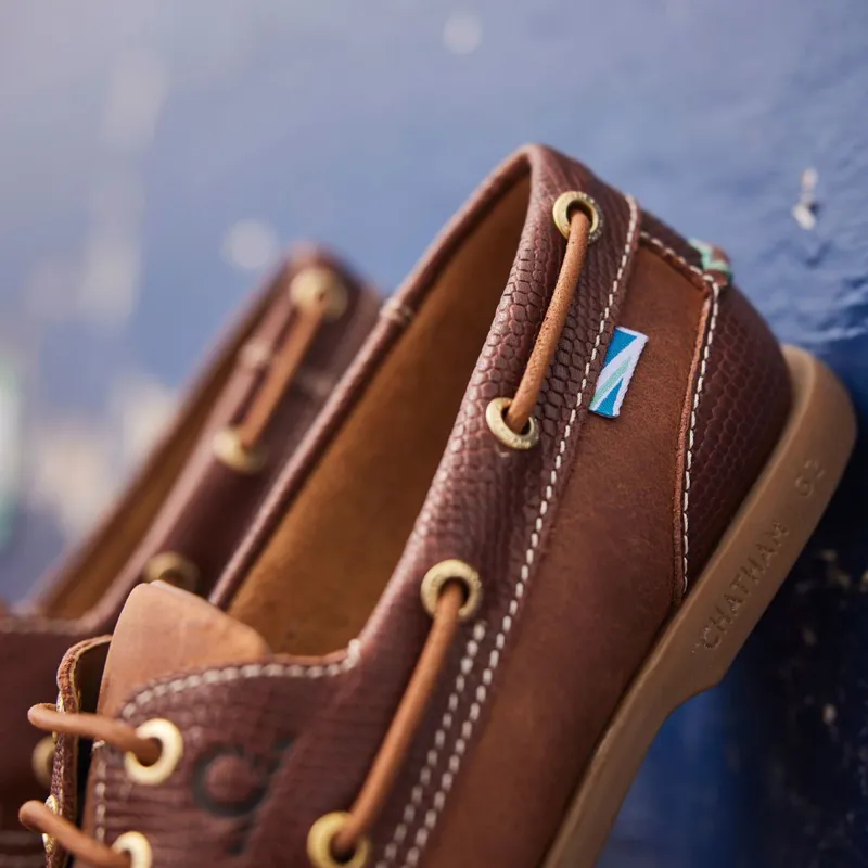 Chatham Bermuda II G2 Womens Leather Boat Shoes - Walnut/Brown Snake-4