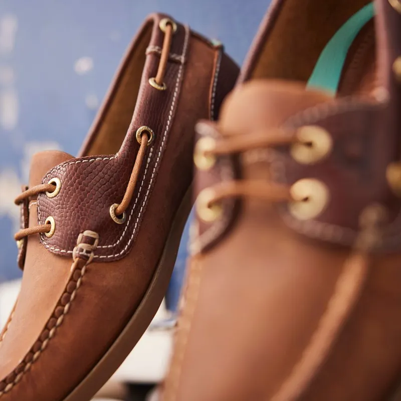 Chatham Bermuda II G2 Womens Leather Boat Shoes - Walnut/Brown Snake-8