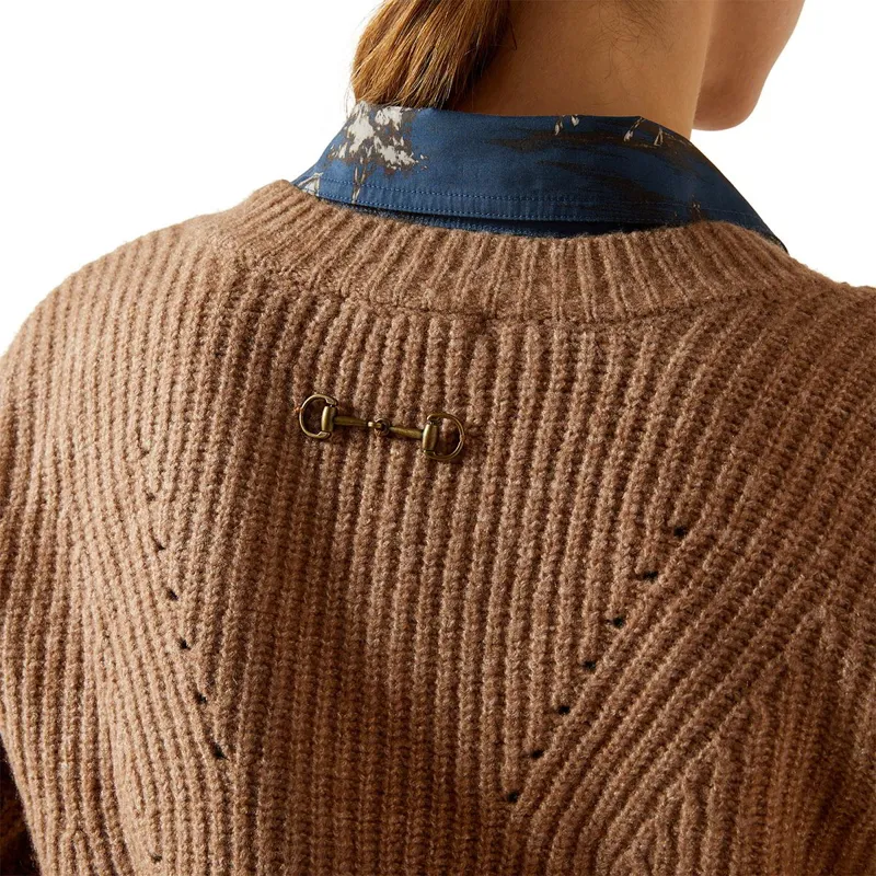 Ariat Country Blaydon Womens Sweater - Woodsmoke Heather-4
