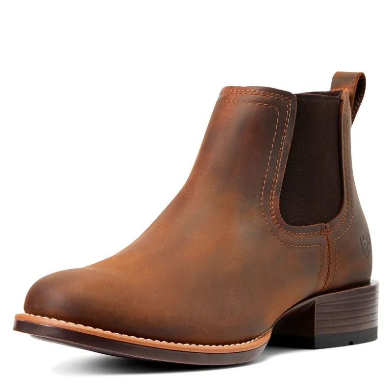 Ariat Men's Booker Ultra Round Toe Western Boots - Distressed Brown