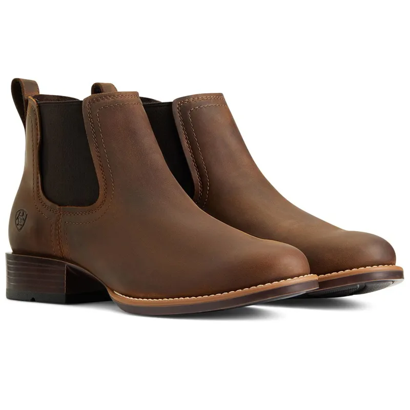 Ariat Men's Booker Ultra Round Toe Western Boots - Distressed Brown-4