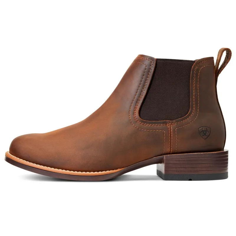 Ariat Men's Booker Ultra Round Toe Western Boots - Distressed Brown-3