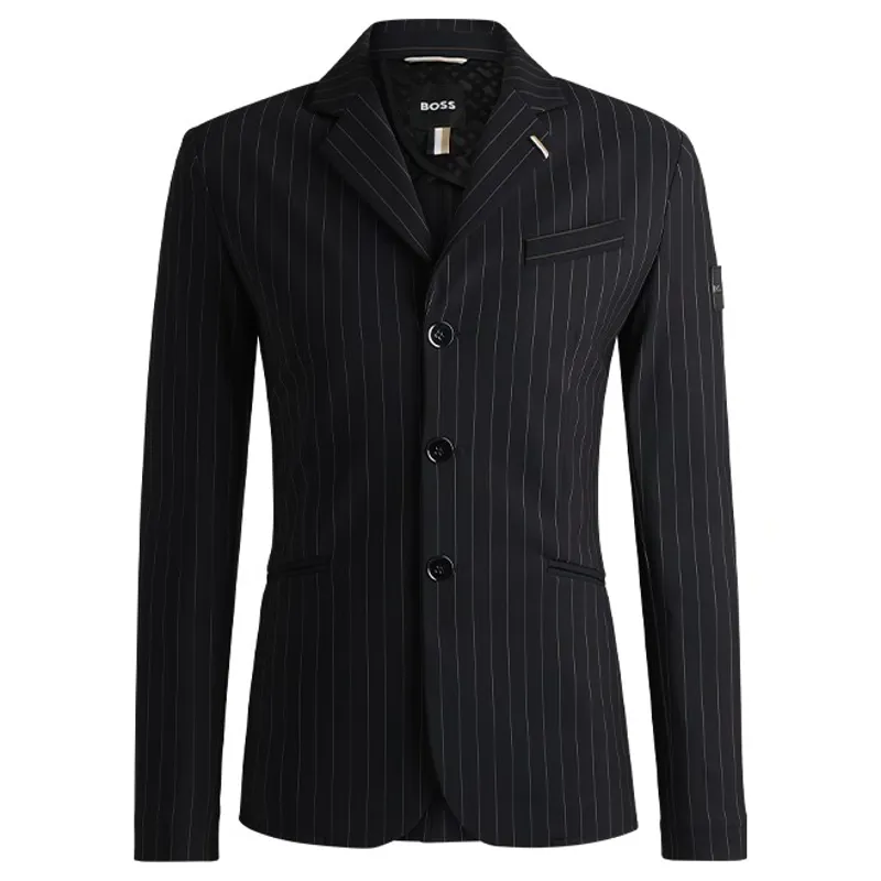 BOSS Equestrian Allen Men's Pinstripe Show Jacket - Black-1