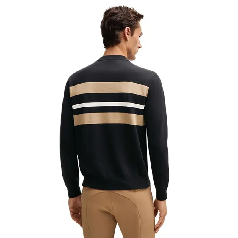BOSS Equestrian Brad Logo Mens Sweater - Black-1