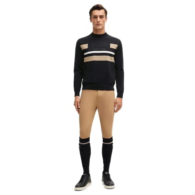 BOSS Equestrian Brad Logo Mens Sweater - Black-3
