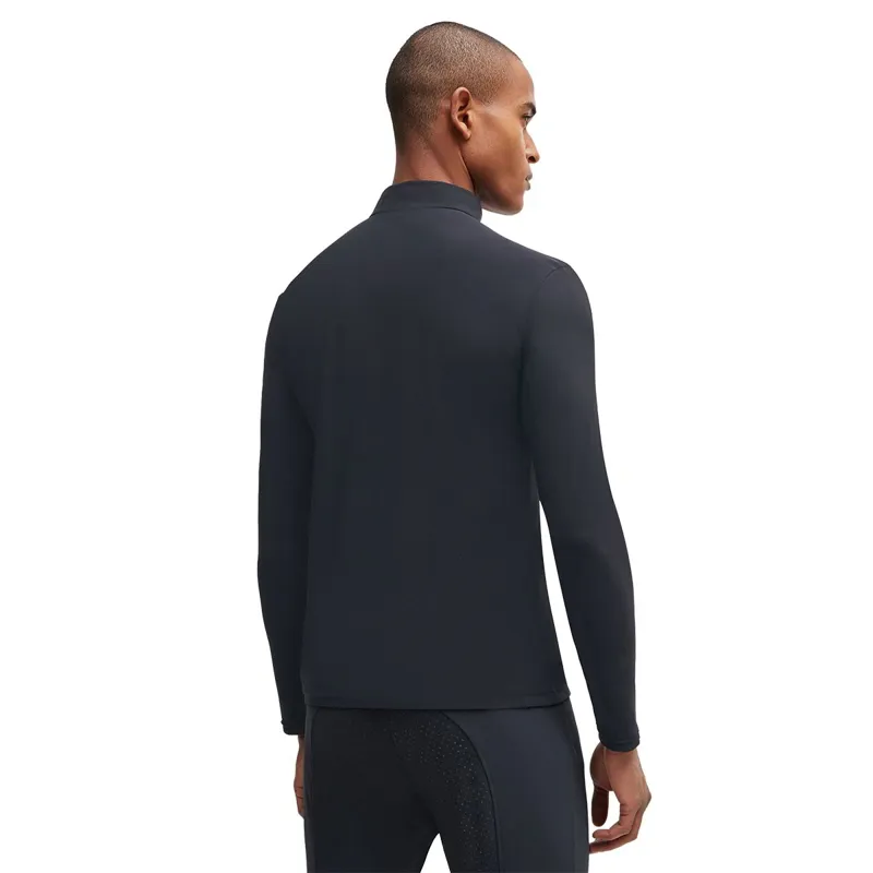 BOSS Equestrian Elton Men's Long Sleeve Training Polo Shirt - Grey-1