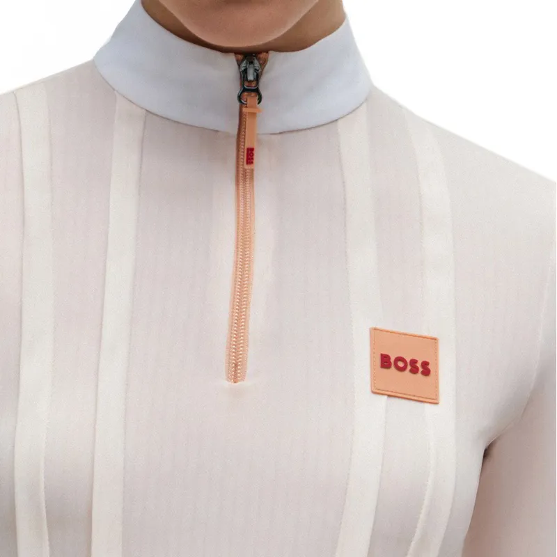 BOSS Equestrian Lina Womens Show Shirt - Peach Nougat-3