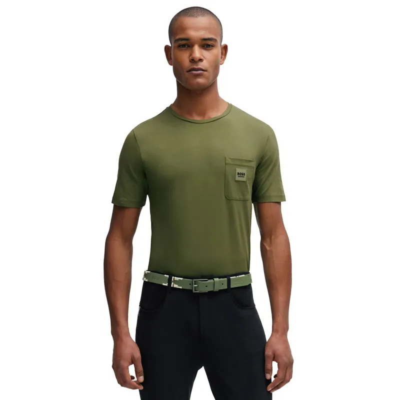 BOSS Equestrian Stan Pocket Men's T-Shirt - Olivine