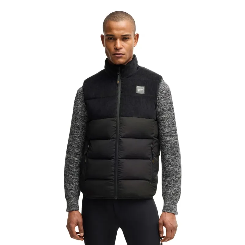 BOSS Equestrian Arthur Cord Mens Puffer Vest - Black