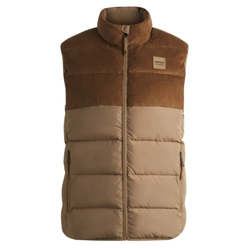 BOSS Equestrian Arthur Cord Mens Puffer Vest - Camel-4
