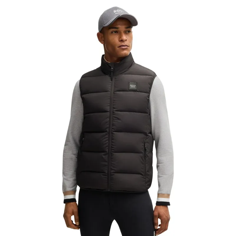 BOSS Equestrian Arthur Mens Puffer Vest - Dark Grey Melange