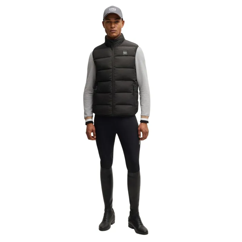 BOSS Equestrian Arthur Mens Puffer Vest - Dark Grey Melange-2