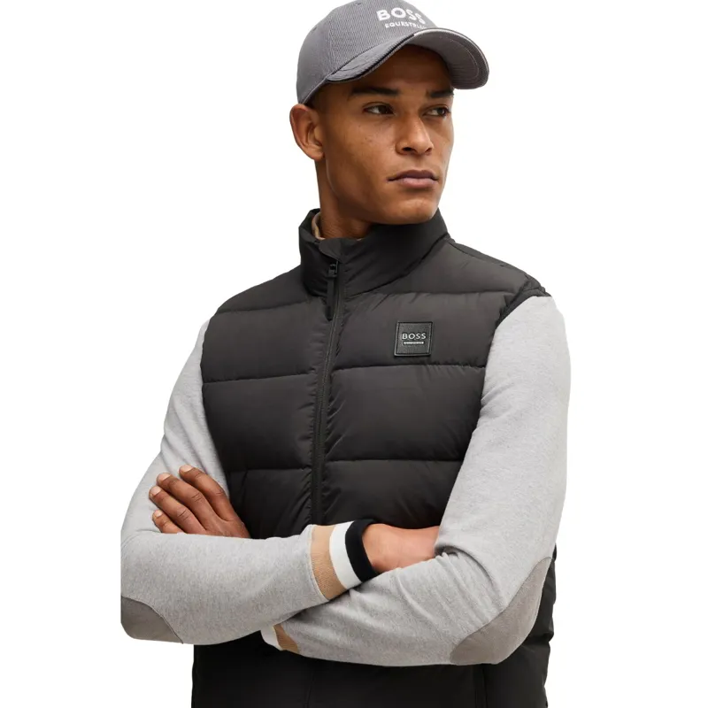BOSS Equestrian Arthur Mens Puffer Vest - Dark Grey Melange-3