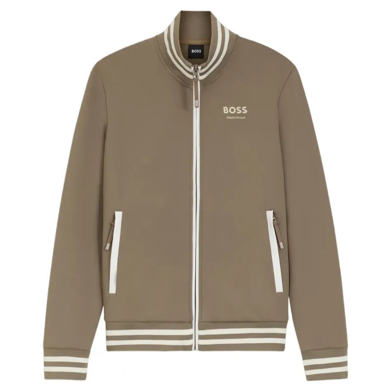 BOSS Equestrian Ava Womens Full Zip Sweater - Walnut-2