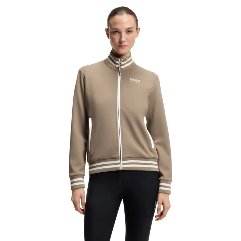 BOSS Equestrian Ava Womens Full Zip Sweater - Walnut