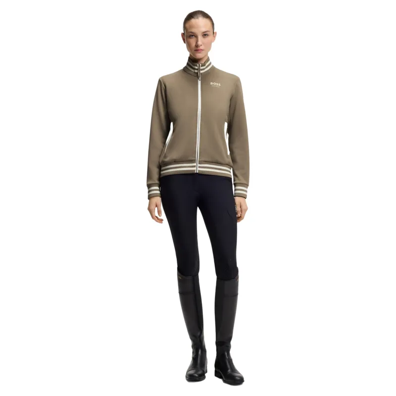 BOSS Equestrian Ava Womens Full Zip Sweater - Walnut-3