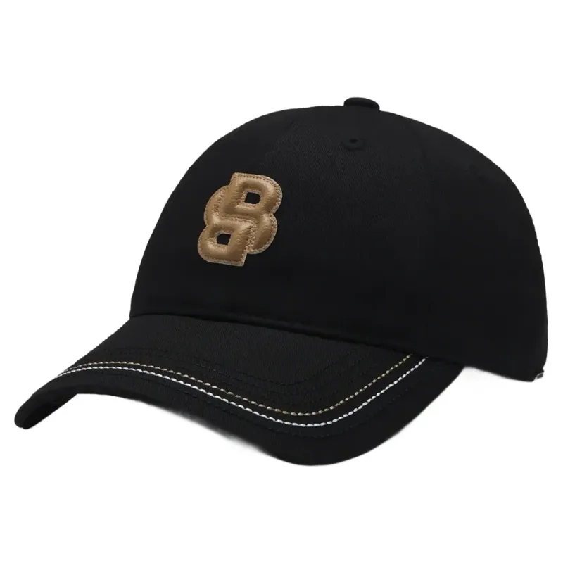 BOSS Equestrian Leather Cap - Black