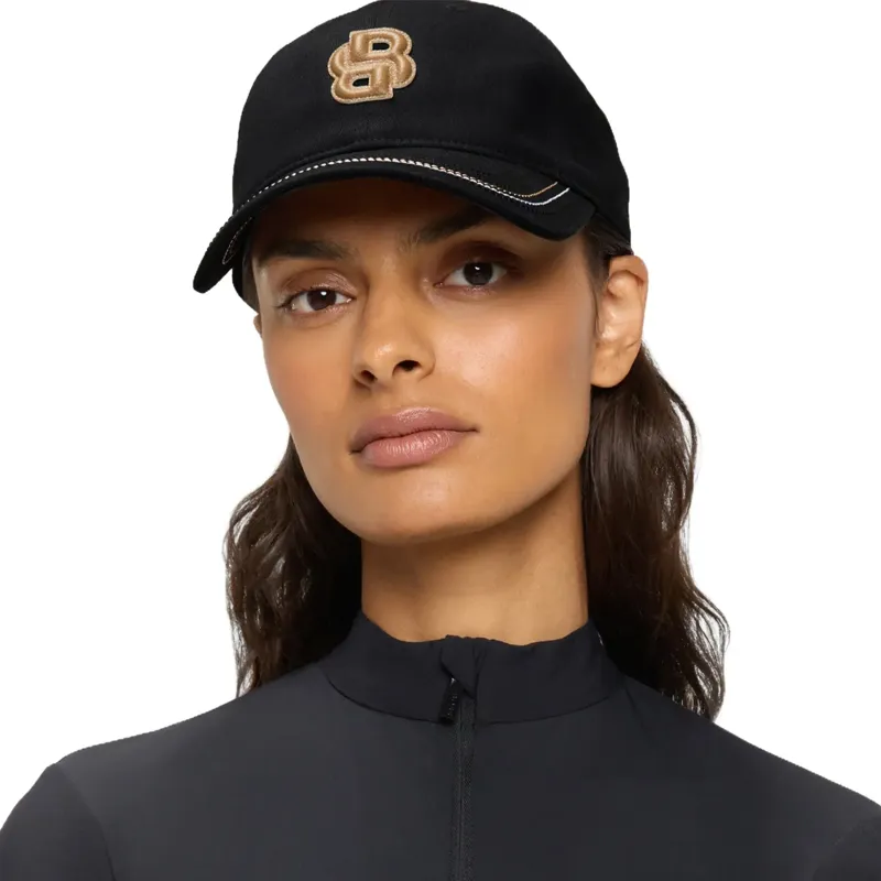 BOSS Equestrian Leather Cap - Black-1