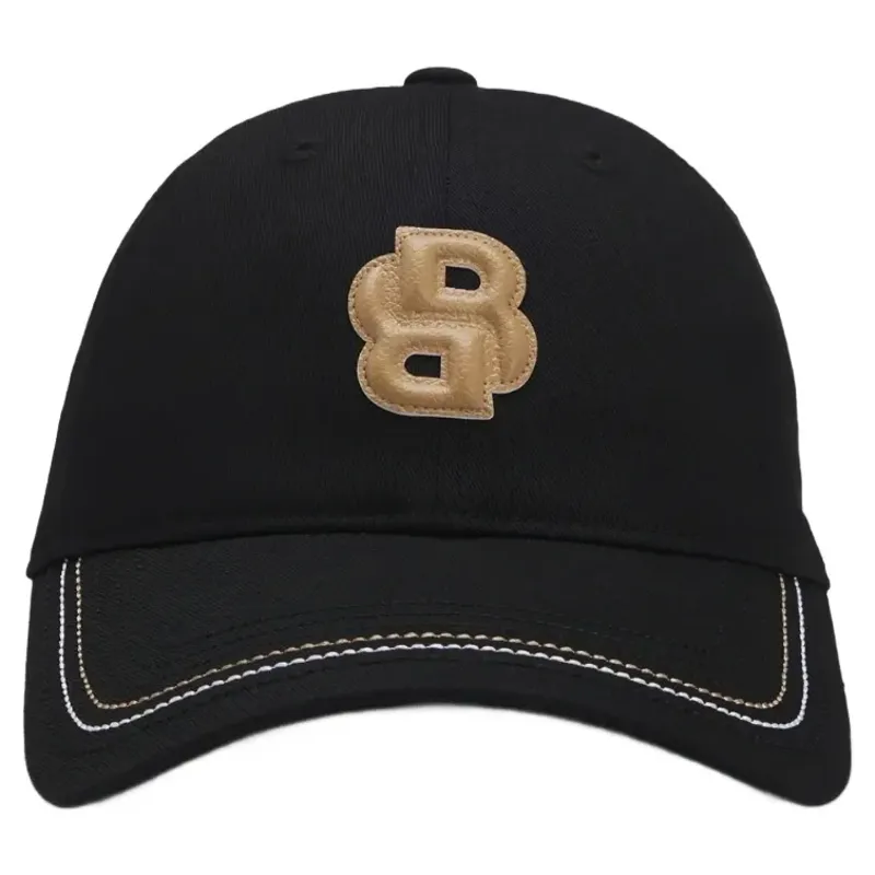 BOSS Equestrian Leather Cap - Black-2