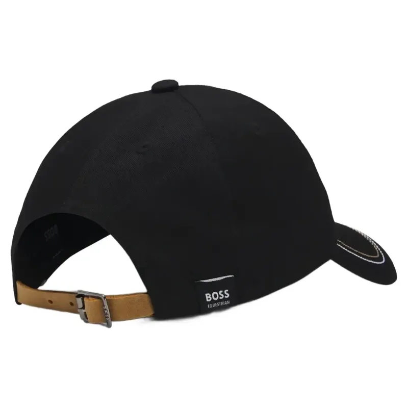 BOSS Equestrian Leather Cap - Black-3