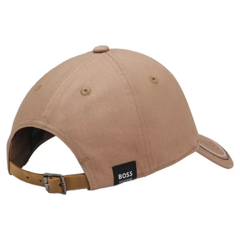 BOSS Equestrian Leather Cap - Camel-4