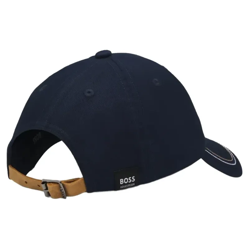 BOSS Equestrian Leather Cap - Sky Captain-3